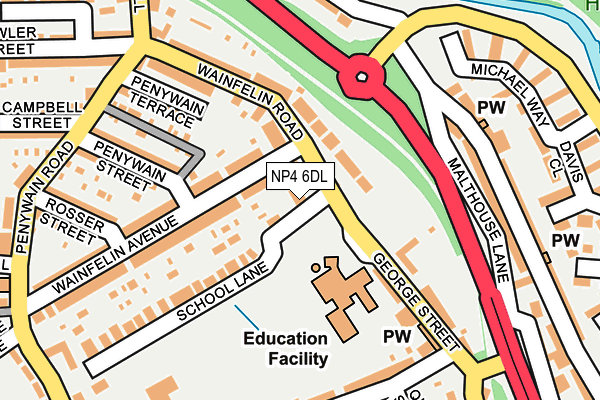 NP4 6DL map - OS OpenMap – Local (Ordnance Survey)