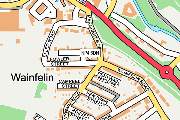 NP4 6DN map - OS OpenMap – Local (Ordnance Survey)