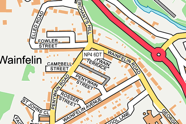 NP4 6DT map - OS OpenMap – Local (Ordnance Survey)