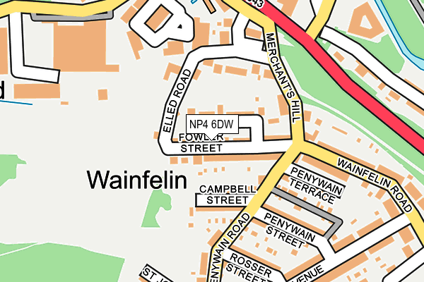 NP4 6DW map - OS OpenMap – Local (Ordnance Survey)