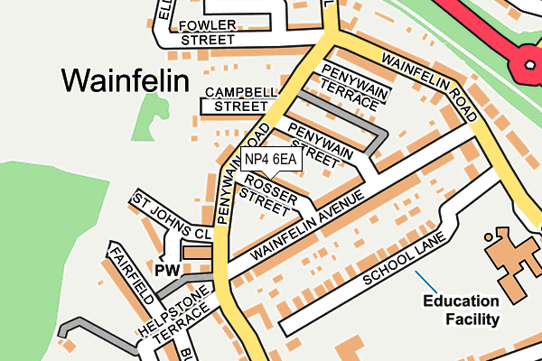 NP4 6EA map - OS OpenMap – Local (Ordnance Survey)
