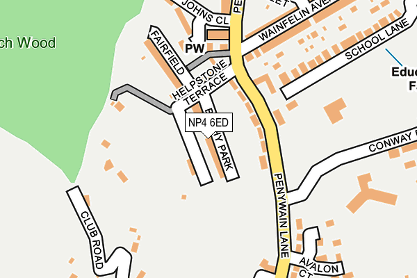 NP4 6ED map - OS OpenMap – Local (Ordnance Survey)