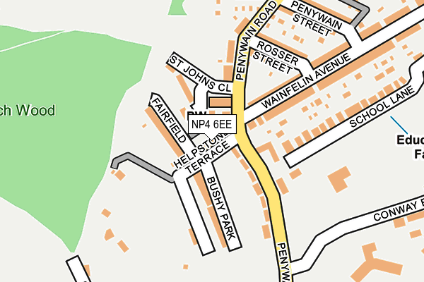 NP4 6EE map - OS OpenMap – Local (Ordnance Survey)