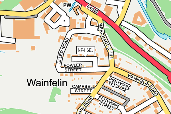 NP4 6EJ map - OS OpenMap – Local (Ordnance Survey)