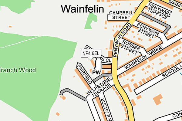 NP4 6EL map - OS OpenMap – Local (Ordnance Survey)