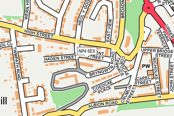 NP4 6EX map - OS OpenMap – Local (Ordnance Survey)