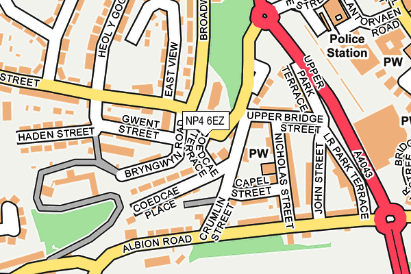 NP4 6EZ map - OS OpenMap – Local (Ordnance Survey)