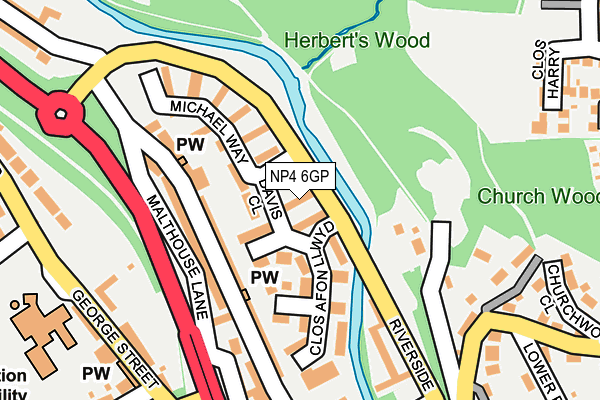 NP4 6GP map - OS OpenMap – Local (Ordnance Survey)