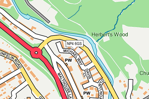 NP4 6GS map - OS OpenMap – Local (Ordnance Survey)