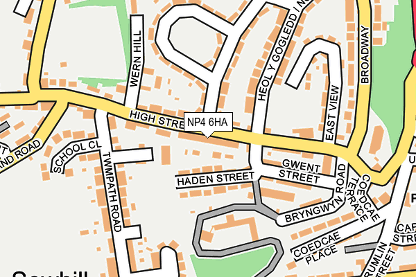 NP4 6HA map - OS OpenMap – Local (Ordnance Survey)