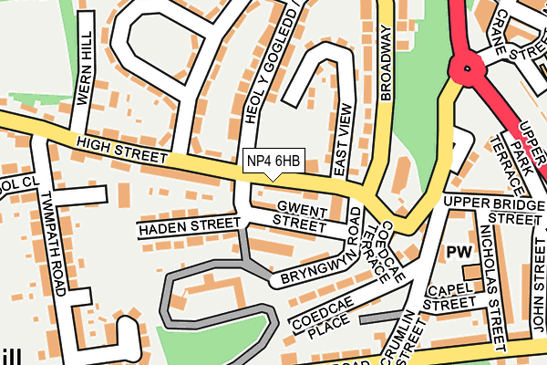 NP4 6HB map - OS OpenMap – Local (Ordnance Survey)
