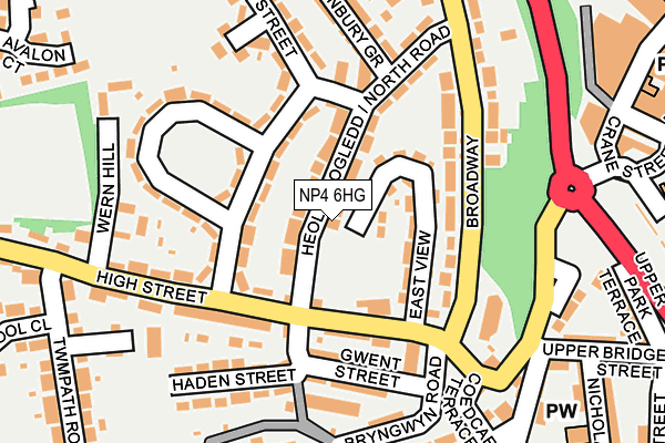 NP4 6HG map - OS OpenMap – Local (Ordnance Survey)