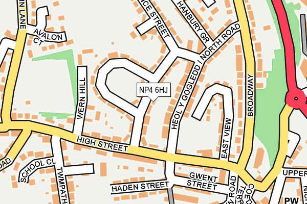 NP4 6HJ map - OS OpenMap – Local (Ordnance Survey)
