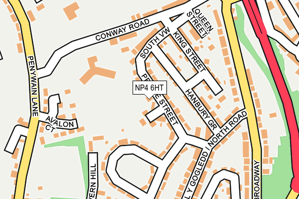 NP4 6HT map - OS OpenMap – Local (Ordnance Survey)