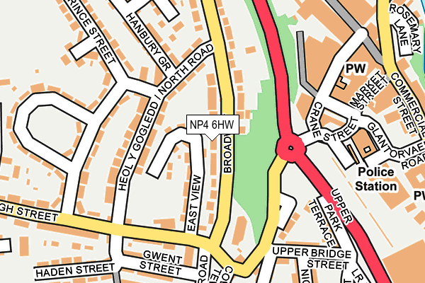 NP4 6HW map - OS OpenMap – Local (Ordnance Survey)