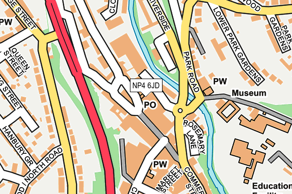 NP4 6JD map - OS OpenMap – Local (Ordnance Survey)