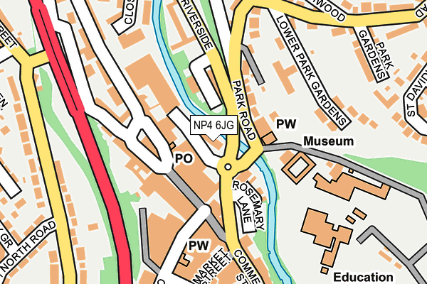 NP4 6JG map - OS OpenMap – Local (Ordnance Survey)