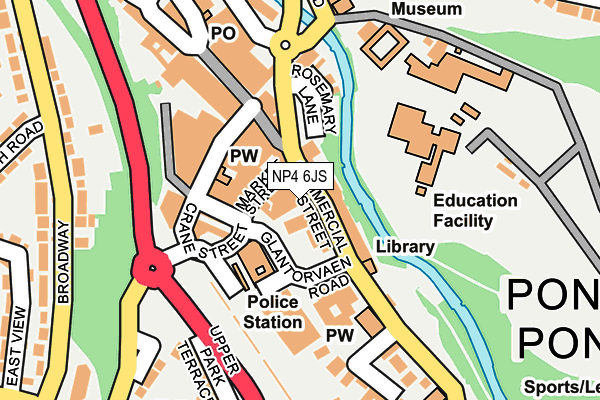 NP4 6JS map - OS OpenMap – Local (Ordnance Survey)