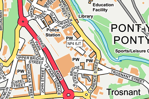 NP4 6JT map - OS OpenMap – Local (Ordnance Survey)