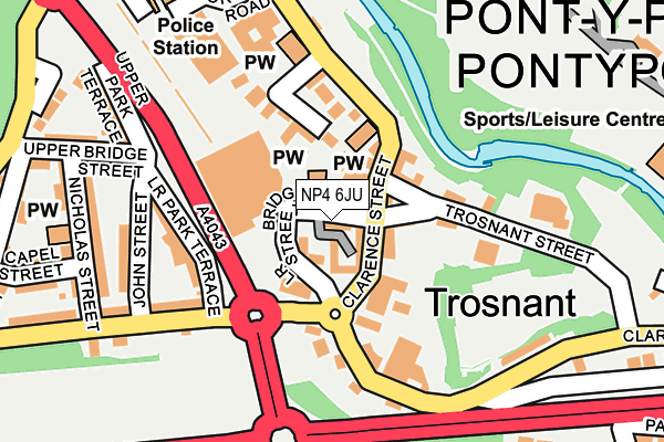 NP4 6JU map - OS OpenMap – Local (Ordnance Survey)