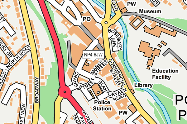 NP4 6JW map - OS OpenMap – Local (Ordnance Survey)
