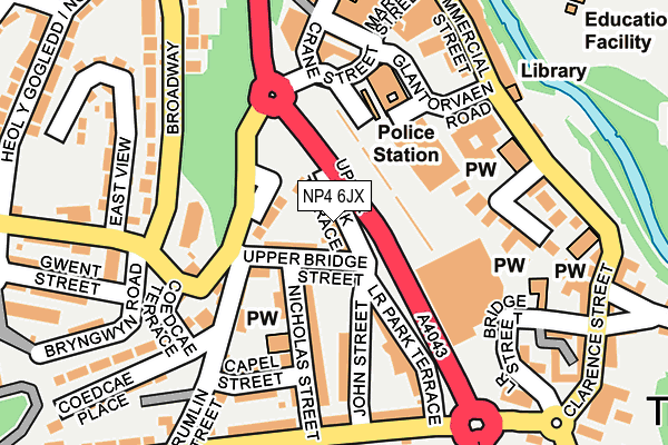 NP4 6JX map - OS OpenMap – Local (Ordnance Survey)