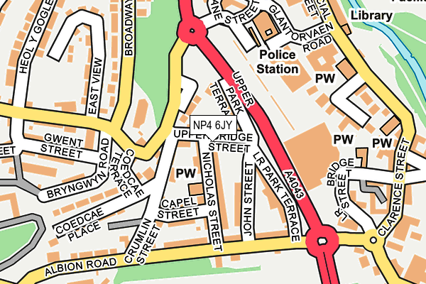 NP4 6JY map - OS OpenMap – Local (Ordnance Survey)