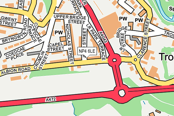NP4 6LE map - OS OpenMap – Local (Ordnance Survey)