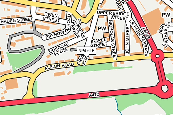 NP4 6LF map - OS OpenMap – Local (Ordnance Survey)