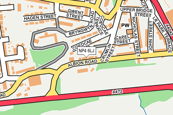 NP4 6LJ map - OS OpenMap – Local (Ordnance Survey)