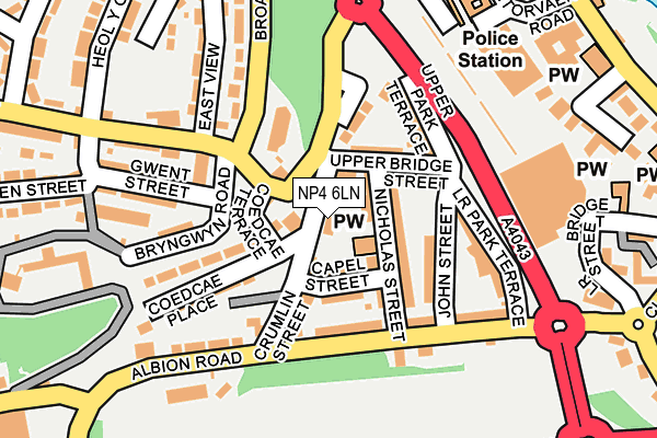NP4 6LN map - OS OpenMap – Local (Ordnance Survey)