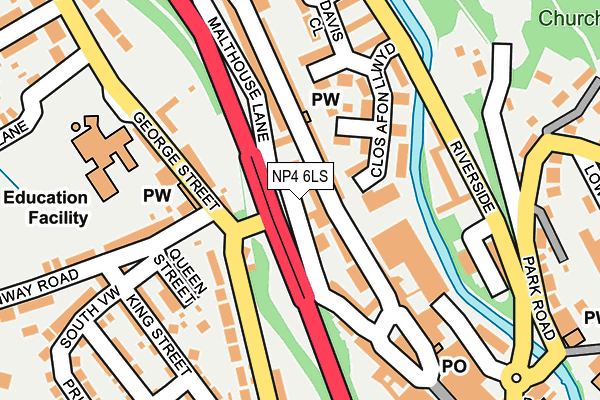 NP4 6LS map - OS OpenMap – Local (Ordnance Survey)