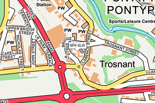 NP4 6LW map - OS OpenMap – Local (Ordnance Survey)