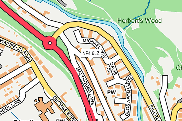 NP4 6LZ map - OS OpenMap – Local (Ordnance Survey)