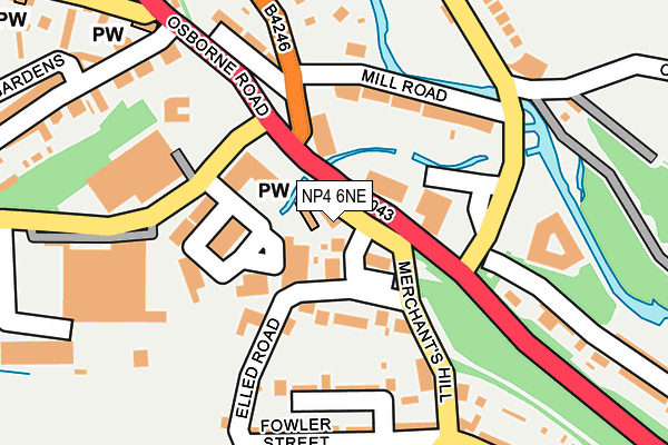 NP4 6NE map - OS OpenMap – Local (Ordnance Survey)