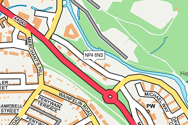 NP4 6NS map - OS OpenMap – Local (Ordnance Survey)