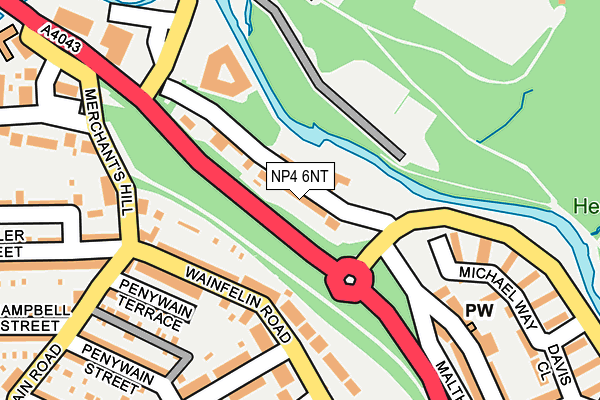 NP4 6NT map - OS OpenMap – Local (Ordnance Survey)