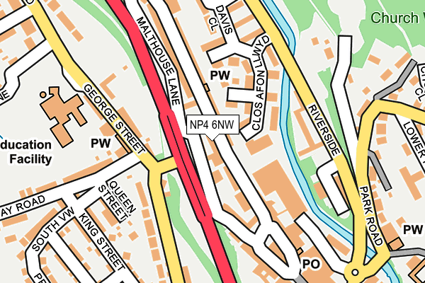 NP4 6NW map - OS OpenMap – Local (Ordnance Survey)