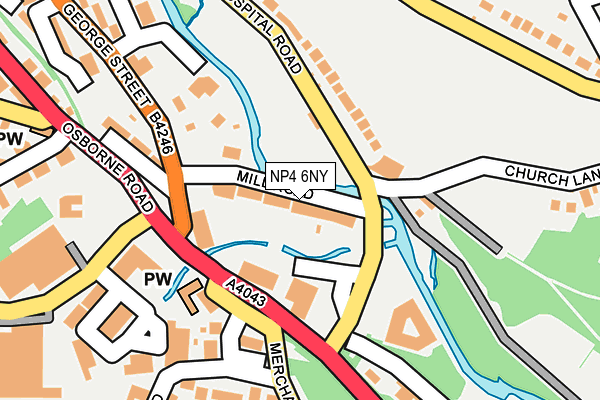 NP4 6NY map - OS OpenMap – Local (Ordnance Survey)