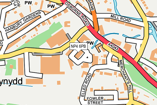 NP4 6PB map - OS OpenMap – Local (Ordnance Survey)