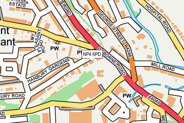 NP4 6PD map - OS OpenMap – Local (Ordnance Survey)