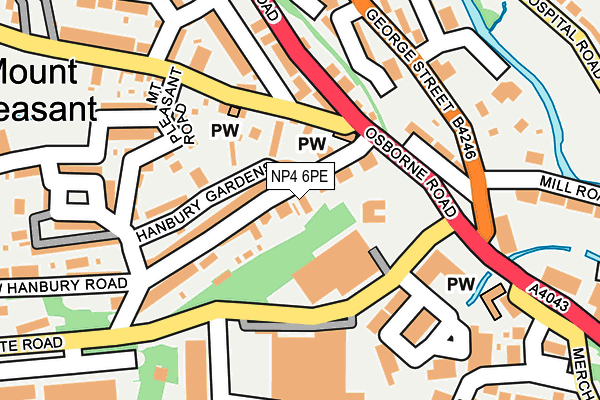 NP4 6PE map - OS OpenMap – Local (Ordnance Survey)