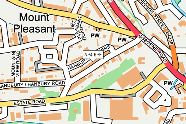 NP4 6PF map - OS OpenMap – Local (Ordnance Survey)