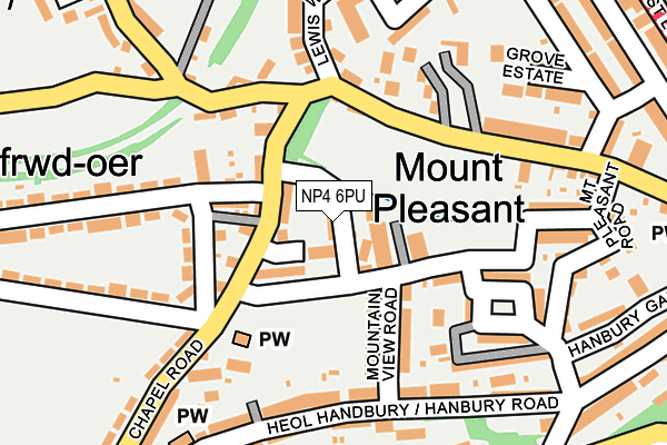 NP4 6PU map - OS OpenMap – Local (Ordnance Survey)