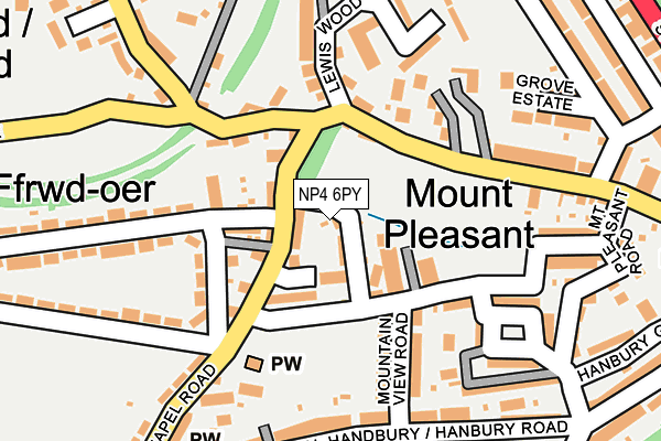 NP4 6PY map - OS OpenMap – Local (Ordnance Survey)