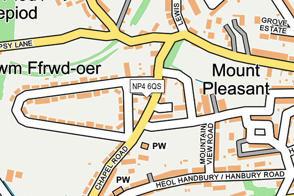 NP4 6QS map - OS OpenMap – Local (Ordnance Survey)