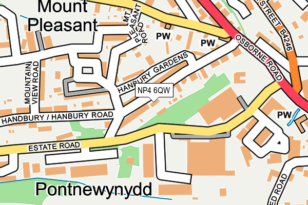 NP4 6QW map - OS OpenMap – Local (Ordnance Survey)