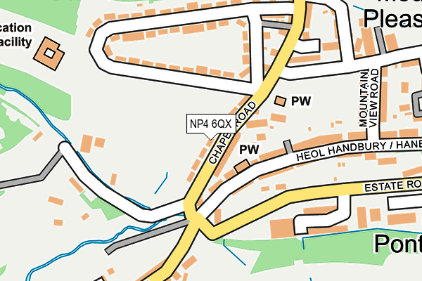 NP4 6QX map - OS OpenMap – Local (Ordnance Survey)