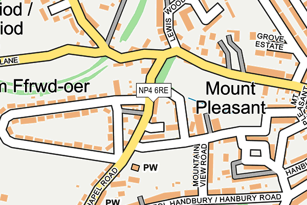 NP4 6RE map - OS OpenMap – Local (Ordnance Survey)