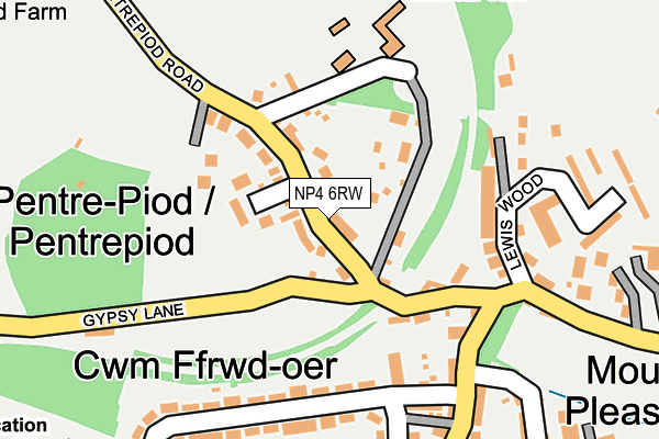 NP4 6RW map - OS OpenMap – Local (Ordnance Survey)